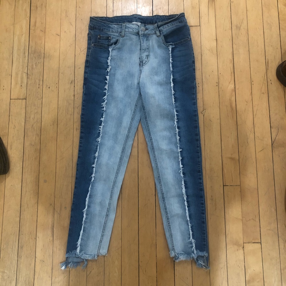 Multicolor Distressed Jeans